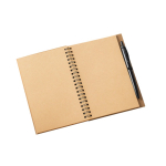 Cuaderno con tapa dura de corcho y RPET con boli B6 hojas lisas color negro tercera vista