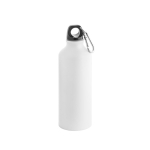 Botella de aluminio color mate con mosquetón 540ml Matt Cruiser color blanco