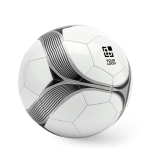 Pelota de fútbol con diseño clásico blanco y negro vista principal