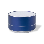 Altavoz bluetooth 5.0 multifunción de aluminio reciclable color azul marino primera vista