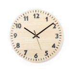 Reloj de pared de madera para regalo publicitario Woody color madera primera vista