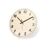 Reloj de pared de madera para regalo publicitario Woody color madera tercera vista