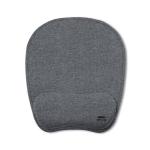 Alfombrilla de ratón reciclada con reposamuñecas antideslizante color gris primera vista