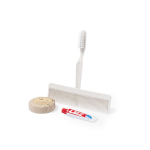 Set de viaje con cepillo de dientes, peine, pasta y jabón Essential color natural segunda vista