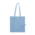Bolsa plegable de algodón reciclado 120 g/m2 Plegable EcoCotton color azul primera vista