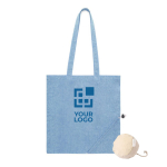 Bolsa plegable de algodón reciclado 120 g/m2 Plegable EcoCotton vista principal