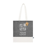 Bolsa de algodón fairtrade base a color natural 140 g/m2 Duo FairTrade vista principal