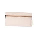 Estuche de algodón reciclado con cremallera frontal Recycled Cotton segunda vista
