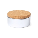 Velas personalizadas pequeñas con cera vegetal de vainilla Vanilla color plateado primera vista