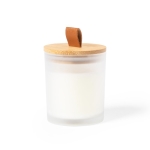 Vela en tarro de cristal de color con tapa y agarre Vela Fragrant color blanco primera vista