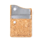 Cenicero personalizable de corcho y aluminio con cierre Bolsillo Cork color natural segunda vista