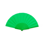 Abanico de poliéster y RPET de colores en caja Colors RPET color verde primera vista