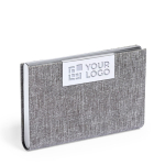 Tarjetero RPET, tapa dura y cierre magnético para publicidad vista principal