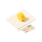 Champú sólido vegano rico en vitamina E con funda 80g Shikakai color beige primera vista