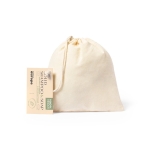 Set de jabón y champú sólidos veganos en bolsa de algodón color beige sexta vista