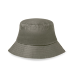 Gorro tipo bob de algodón reciclado con ventilación color caqui primera vista