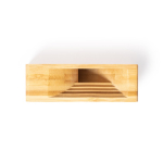 Soporte de móvil personalizado de bambú con amplificador color madera cuarta vista