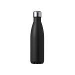Botella de acero inoxidable con tapón de rosca de acero 550ml color negro