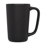 Taza de cerámica grande con acabado mate de 480ml Americano color negro vista lateral