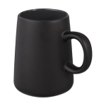 Taza de cerámica con forma de jarra de 450ml Wide Base color negro