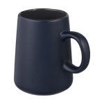 Taza de cerámica con forma de jarra de 450ml Wide Base color azul marino