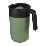 Taza fabricada en plástico reciclado y metal 400ml color verde