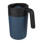 Taza fabricada en plástico reciclado y metal 400ml color azul oscuro