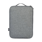 Funda para portátil personalizada reciclada con bolsillo 14” DuoTone color negro segunda vista trasera