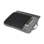 Funda para portátil personalizada reciclada con bolsillo 14” DuoTone color negro segunda vista
