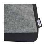 Bolsa de deporte promocional de poliéster reciclado DuoTone color negro vista detalle 1