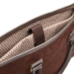 Maletín acolchado para portátil de calidad 15 Sophisticase color marrón tercera vista