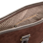 Maletín acolchado para portátil de calidad 15 Sophisticase color marrón cuarta vista