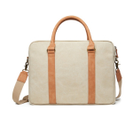 Maletín para portátil acolchado reciclado elegante 16'' color beige tercera vista