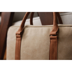 Maletín para portátil acolchado reciclado elegante 16'' color beige vista de ambiente 4