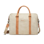 Maletín para portátil acolchado reciclado elegante 16'' color beige