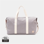 Bolsa de viaje reciclada con detalles en piel sintética Jasper color gris
