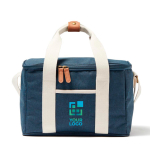 Bolsa nevera reciclada tipo cesta con bandolera City Jasper color azul vista de impresión