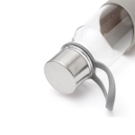 Botella de vidrio de borosilicato con funda 550ml Crystal Sporty Strap color gris segunda vista