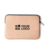 Funda para portátil repelente al agua con diseño elegante 15 Contempo color beige vista de impresión