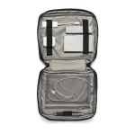 Organizador de gadgets personalizado con mosquetón Contempo color negro tercera vista