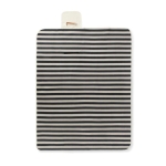 Manta de picnic en felpa y algodón a rayas con asa Picnic EcoSoft color negro segunda vista