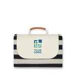 Manta de picnic en felpa y algodón a rayas con asa Picnic EcoSoft vista de impresión