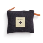 Botiquín de primeros auxilios en bolsa de tela con logo Supplies color negro