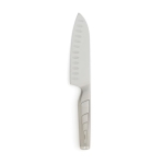 Cuchillo de acero estilo japonés promocional Hattasan Santoku color plateado segunda vista
