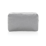 Neceser con logo fabricado en lona reciclada de 285 g/m2 EcoTrace Raw color gris tercera vista