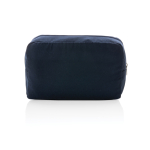 Neceser con logo fabricado en lona reciclada de 285 g/m2 color azul marino tercera vista