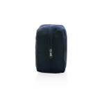 Neceser con logo fabricado en lona reciclada de 285 g/m2 color azul marino cuarta vista