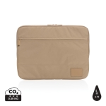 Funda de poliéster reciclado 300D para portátil 14'' EcoTrace color marrón claro