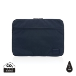 Funda para portátil personalizada poliéster reciclado 15,6'' EcoTrace color azul marino