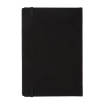 Libreta de materiales reciclados con elástico A5 hojas a rayas color negro quinta vista